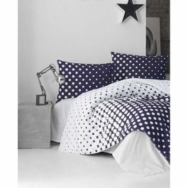 Juego de Cama 220x240 cm + 2 Fundas Almohada 60x60 cm, 100% Algodón Reforzado, Azul
