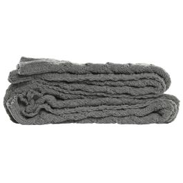 DKD Home Decor 2c25 Manta de Poliéster de Punto para Sofá Gris Claro Urban 170 x 130 cm 400 gsm (2 Unidades)