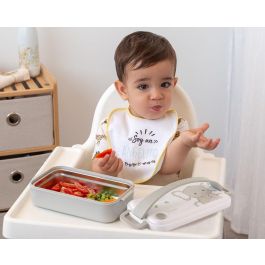 KioKids Caja Almuerzo Térmica Hermética Rectangular Acero Inoxidable 550 ml Elefante Gris para Niños | Colección Dolci Amici KioKids Caja Almuerzo Térmica Hermética Rectangular Acero Inoxidable 550 ml Elefante Gris para Niños | Colección Dolci Amici