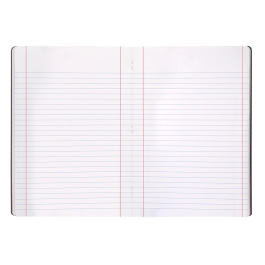 Liderpapel Libreta A5 48 Hojas 90gr Rayado Horizontal Tapa Plástico Negra