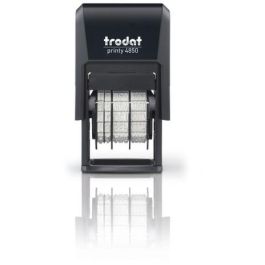 Trodat 4850 - Sello Autoentintado Fecha/Texto Printy Datumstempel, 13x24 mm, Tinta Azul/Rojo