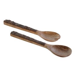 DKD Home Decor Utensilios Marron Oscuro Set de 2 (4 Unidades) 2 x 8 x 30 cm