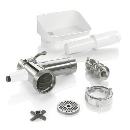 Bosch MUZ5FW1 Picadora de carne para Robot de cocina MUM5, Accesorio con disco de acero inoxidable 4.5mm