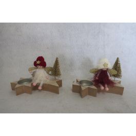 Portavela Navidad Fantasia DKD Home Decor Blanco Burdeos 7 x 10 x 15 cm (6 Unidades) Precio: 15.49999957. SKU: B1H5FSSB3L