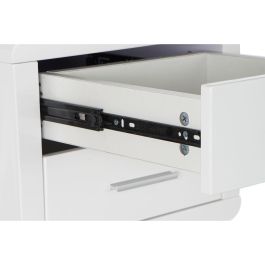 DKD Home Decor Escritorio Moderno Blanco Plateado de MDF y Metal, Desmontable, 120 cm Ancho x 55 cm Fondo x 76 cm Alto DKD Home Decor Escritorio Moderno Blanco Plateado de MDF y Metal, Desmontable, 120 cm Ancho x 55 cm Fondo x 76 cm Alto