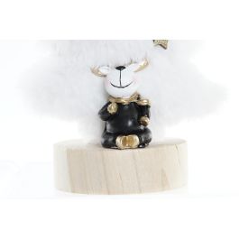 DKD Home Decor Figura Navidad Moderna Árbol Resina Blanco Negro 8x15.5x12 cm (2 Unidades) Surtidas