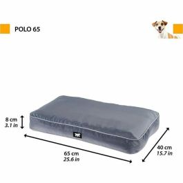 Ferplast Colchón para perros POLO FER8010690171937 65 x 40 x h 8 cm Relleno extraíble Gris