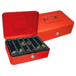 Q-connect Caja caudales 250x180x90 mm roja con portamonedas y clasificador de monedas Precio: 27.50000033. SKU: BIX37659