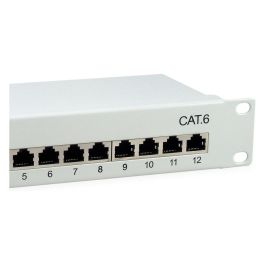 EQUIP Patchpanel 208014 12 Puertos RJ45 Cat6 10" FTP HE ISO/IEC Gris Acero Gigabit Ethernet