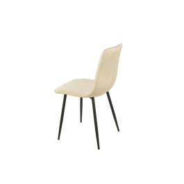 Silla Romimex Beige Terciopelo Metal 45 x 89 x 55 cm