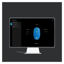 Logitech G203 Lightsync Gaming - Ratón óptico cableado USB, 8000 DPI, 6 botones, RGB, azul