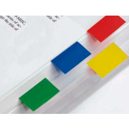 Q-connect Banderitas separadoras 25x45 mm transparentes y color pack 4 con 50 hojas