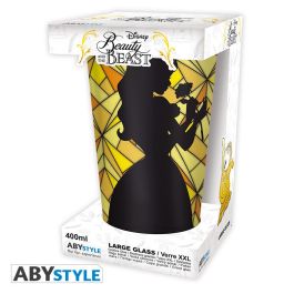 Abystyle Vaso Disney La Bella y la Bestia Set x2 Vidrio 400ml con Bella King Size
