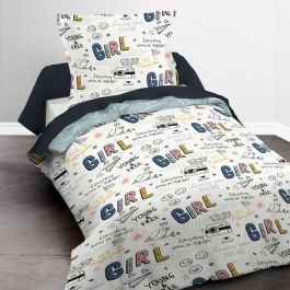 TODAY Kids First 1.11 Juego de cama para niños - 1 persona - Funda nórdica 140 x 200 y 1 funda de almohada 63 x 63 - Impresión en blanco TODAY Kids First 1.11 Juego de cama para niños - 1 persona - Funda nórdica 140 x 200 y 1 funda de almohada 63 x 63 - Impresión en blanco