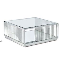 Mesa Centro Moderno DKD Home Decor Plateado Transparente 100 x 45 x 100 cm Precio: 404.59000021. SKU: B18T4AP6MQ