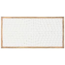 DKD Home Decor Cabecero de Cama Moderno de Madera de Mango Blanco y Natural 160x80 cm