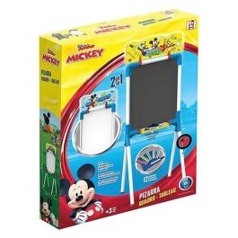 Pizarra mickey reversible 37x32x98 cm incluye 12 piezas