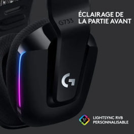 Logitech Auriculares Gaming Inalámbricos G G733 Negro LIGHTSPEED DTS Headphone:X 2.0 Blue VO!CE RGB