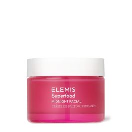 Elemis SUPERFOOD midnight facial Crema Facial Hidratante Prebiótica Nocturna Piel Seca y Deshidratada con Camu Camu y Cacao 50 ml