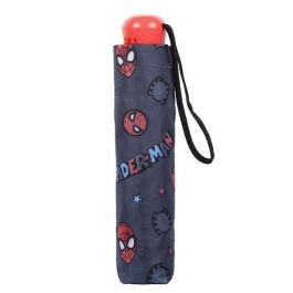 Cerdá Spiderman Paraguas Manual Plegable Escolar 50 cm para Niños y Niñas de 2 a 8 años. 100% Poliéster Resistente