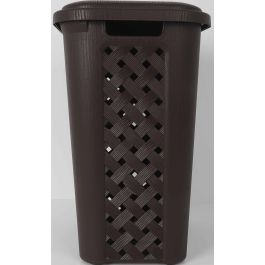 Tontarelli Papelera Baño 30L Apertura Lateral Wenge Arianna 37.5x27.5x47 cm (6 Unidades)