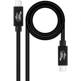 Cable USB 4.0 Nanocable 10.01.5001/ USB Tipo-C Macho - USB Tipo-C Macho/ Hasta 240W/ 40Gbps/ 1m/ Negro Precio: 10.50000006. SKU: B1249FR6P9