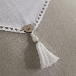 Cojín - HOY - CHARME - Slub x Chambray x Pompon Berenice - 40 x 40 cm Cojín - HOY - CHARME - Slub x Chambray x Pompon Berenice - 40 x 40 cm