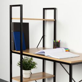 Mesa de Escritorio con Estantería Max Home Acero Melamina Aglomerado 120 x 12 x 64 cm