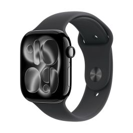 Apple MFC44ZRA Watch Series 11 GPS + Cellular - Caja de aluminio negro azabache de 46 mm - Correa deportiva negra M/L