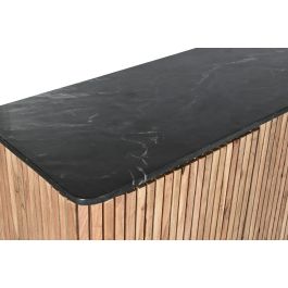 DKD Home Decor Buffet Moderno Listones Marmol Negro Natural Acacia y Marmol 170x40x80 cm