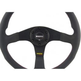 Momo MOMVTUNERBLK35R Volante Deportivo Tuner de 350mm en Piel Negra con Costura Roja
