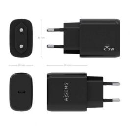 Aisens Cargador Usb-C Pd3.0 1 Puerto 1Xusb-C 25 W, Negro Aisens Cargador Usb-C Pd3.0 1 Puerto 1Xusb-C 25 W, Negro