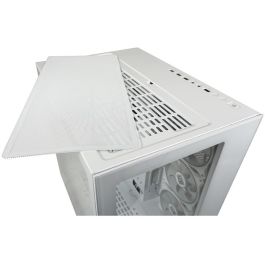 LC-Power 807W Caja Gaming Midi Tower Blanca RGB ATX EATX micro ATX Mini-ITX con Ventana Lateral