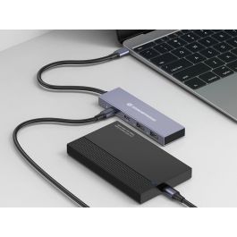 Hub USB Conceptronic HUBBIES13G Gris (1 unidad) Hub USB Conceptronic HUBBIES13G Gris (1 unidad)