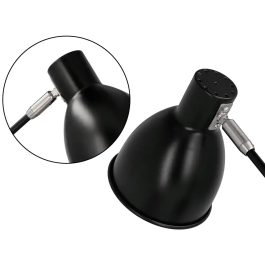 Q-connect Lampara Escritorio Deneb Metalica con Detalles Madera, Interruptor, 2 Articulaciones, Color Negro