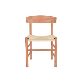 DKD Home Decor Silla Horeca Marron de Olmo y Fibra 76 cm Alto, 48 cm Ancho, 40 cm Profundidad, Asiento 45 cm