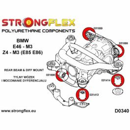 StrongFlex STF036238B Kit De Casquillos De Suspensión Total Alta Flexibilidad Resistencia Carga Dinámica Abrasion Temperatura Aceites Ácidos.