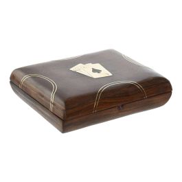 Juego Colonial DKD Home Decor Marron Dorado 12 x 4 x 16 cm Set de 3