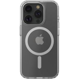 Belkin MSA019BTCL Funda protectora magnética transparente para iPhone 15, compatible con MagSafe, resistente a la luz UV y con bordes elevados