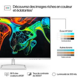 HP Monitor 532Sf 31.5" (80 cm) Full HD (1920 x 1080) 100Hz IPS, 7ms, HDMI, VGA, Flicker-Free, Eye Ease, Ajustable, VESA, Plata