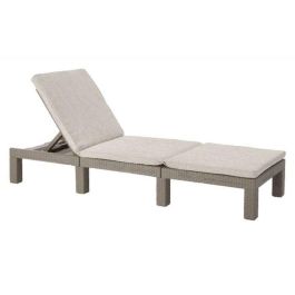 Sillón lounge con cojines imitación resina trenzada ALLIBERT - 4 posiciones - Daytona - Beige Sillón lounge con cojines imitación resina trenzada ALLIBERT - 4 posiciones - Daytona - Beige
