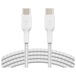 Belkin CAB004BT1MWH2PK - Pack de 2 Cables USB-C a USB-C 1m Trenzados, 60W Carga Rápida, Compatible con iPhone 15, iPad, MacBook, Samsung Galaxy - Blanco Precio: 13.50000025. SKU: B18FHM2B78