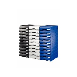 Leitz Bandeja sobremesa Plus con cajón, Plástico, Negro, 255x70x376 mm