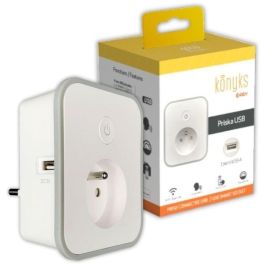 Toma conectada - KONYKS - Priska - USB FR - Wifi + Bt - 16 A con 2 tomas USB-A - Contador de consumo - Compatible con Alexa / Google Home Precio: 34.50000037. SKU: B16VWXHNX4