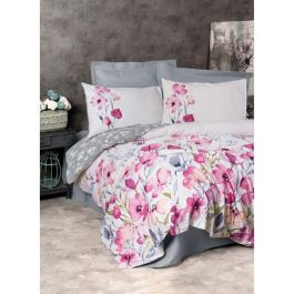 Juego de cama - 1 funda nórdica 220x240 cm + 2 fundas de almohada 60x60 cm - 100% algodón - Gris Precio: 54.8856. SKU: B1J2K3SY4N