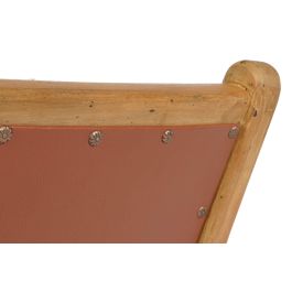 DKD Home Decor Butaca Colonial Marron Blanco Teca Piel 78 x 68 x 65 cm