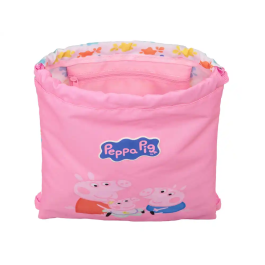 Bolsa Mochila con Cuerdas Peppa Pig Baby pig Multicolor 26 x 34 x 1 cm