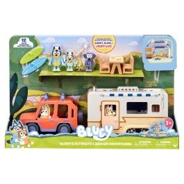MOOSE 13096 Set Cruiser y Campervan Bluey con 3 Figuras – Juguete Transformable para Niños +3 Años