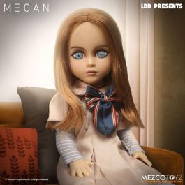 Mezco Toyz Figura M3gan Living Dead Dolls 25.5 cm de la película de terror M3gan con vestido beige y Mary Janes