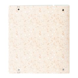 Safta Carpeblock PP Foam 4 Anillas 35mm con Recambio, Diseño Light Pink Flowers, 27x32x4 cm